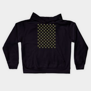 Chess Logo in Black, White and Yellow Pattern Kids Hoodie